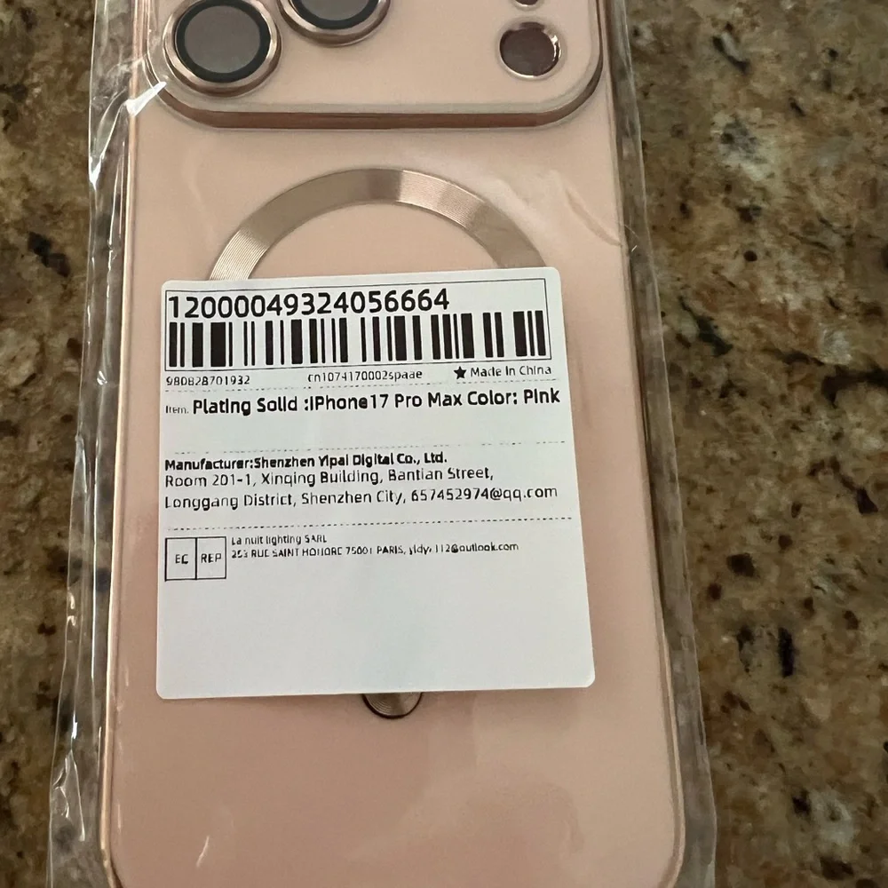 Stylish Gold and pink iPhone 17 pro max Case